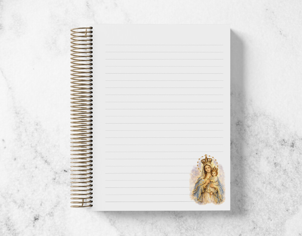 Caderno Católico Nossa Senhora do Rosário Personalizado