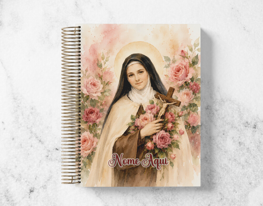 Caderno Católico Santa Teresinha Personalizado