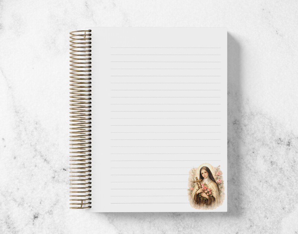 Caderno Católico Santa Teresinha Personalizado