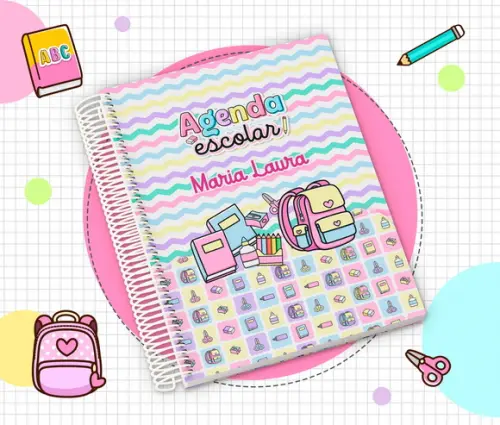 Agenda Escolar Infantil Personalizada 2026