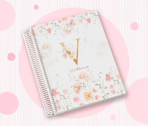 Caderno Personalizado com Inicial e Nome