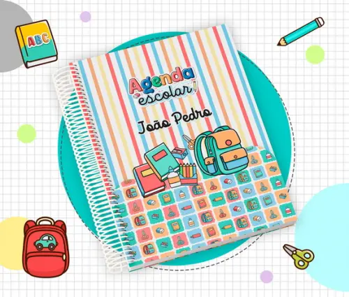 Agenda Escolar Infantil Personalizada 2026
