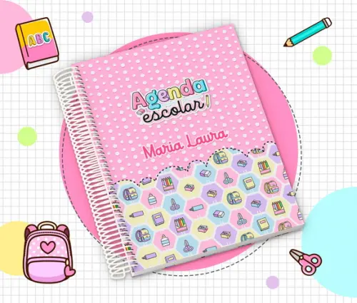 Agenda Escolar Infantil Personalizada 2026