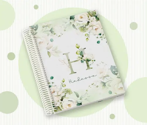Caderno Personalizado com Inicial e Nome