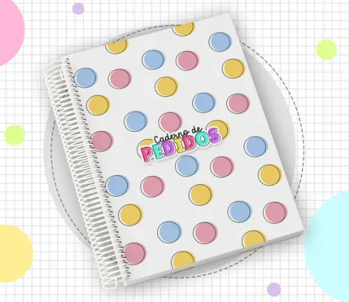Caderno de Pedidos Personalizado - 2 Pedidos Por Página