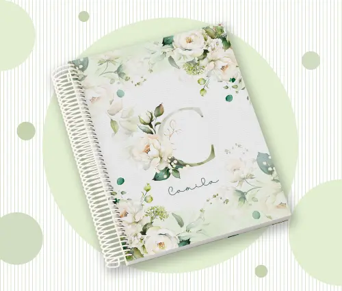 Caderno Personalizado com Inicial e Nome