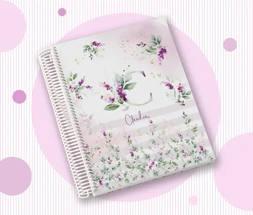 Caderno Personalizado com Inicial e Nome