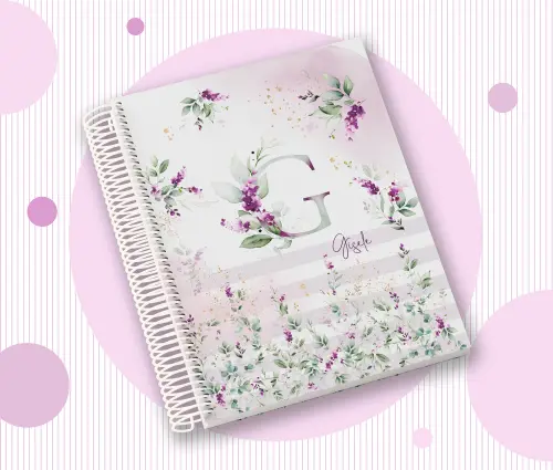 Caderno Personalizado com Inicial e Nome