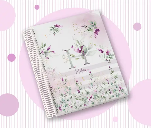 Caderno Personalizado com Inicial e Nome