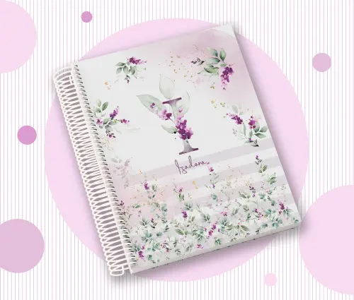 Caderno Personalizado com Inicial e Nome