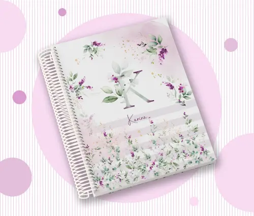 Caderno Personalizado com Inicial e Nome