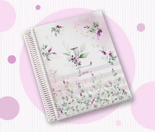 Caderno Personalizado com Inicial e Nome
