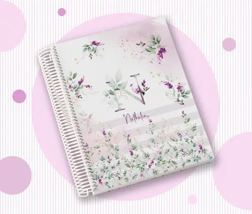 Caderno Personalizado com Inicial e Nome