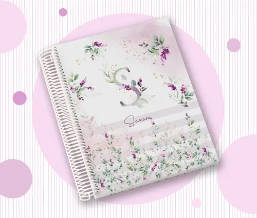 Caderno Personalizado com Inicial e Nome