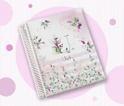 Caderno Personalizado com Inicial e Nome