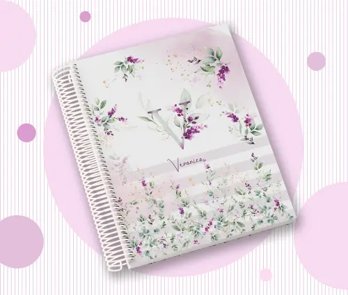 Caderno Personalizado com Inicial e Nome