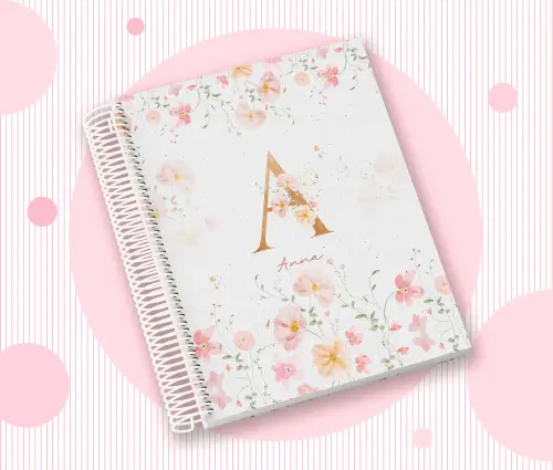 Caderno Personalizado com Inicial e Nome