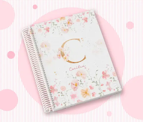 Caderno Personalizado com Inicial e Nome