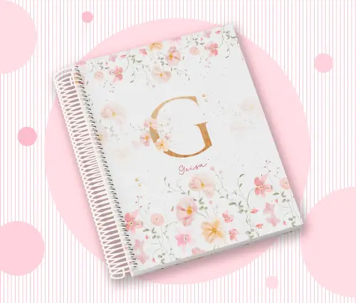 Caderno Personalizado com Inicial e Nome