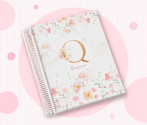 Caderno Personalizado com Inicial e Nome