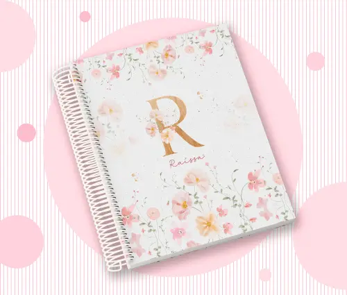 Caderno Personalizado com Inicial e Nome