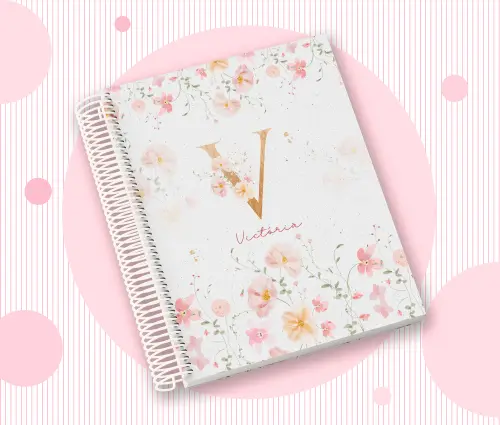 Caderno Personalizado com Inicial e Nome