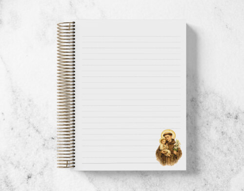 Caderno Católico Santo Antônio Personalizado