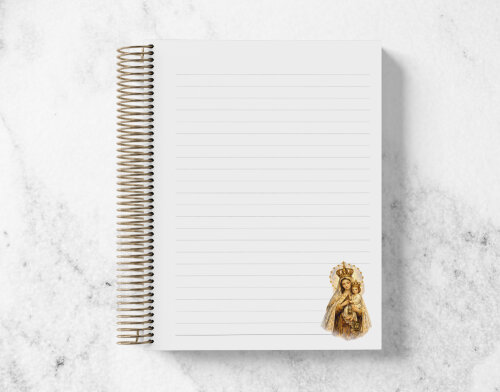 Caderno Católico Nossa Senhora do Carmo Personalizado