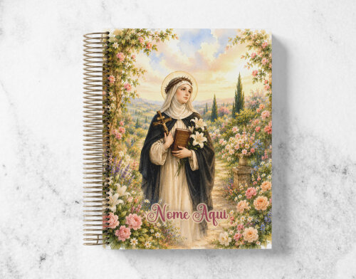 Caderno Católico Santa Catarina de Sena Personalizado