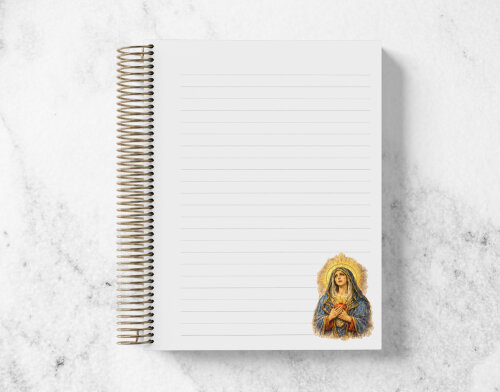Caderno Católico Nossa Senhora das Dores Personalizado