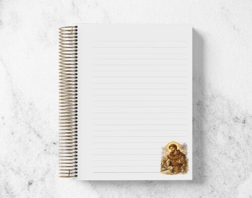 Caderno Católico São Francisco Personalizado