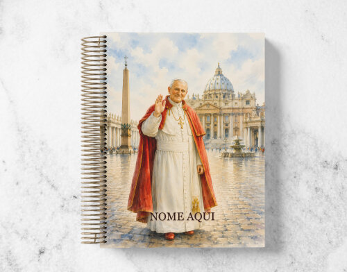 Caderno Católico São João Paulo II Personalizado