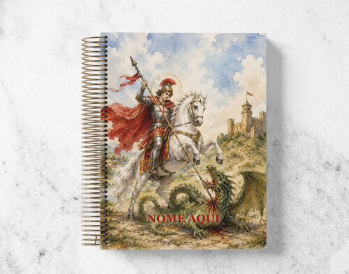 Caderno Católico São Jorge Personalizado