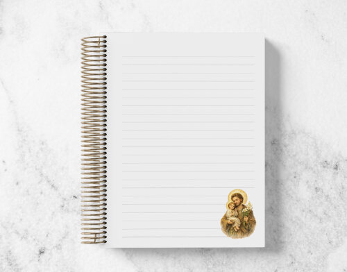 Caderno Católico São José Personalizado