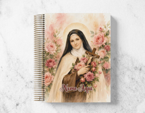 Caderno Católico Santa Teresinha Personalizado