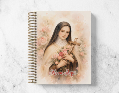 Caderno Católico Santa Teresinha Personalizado