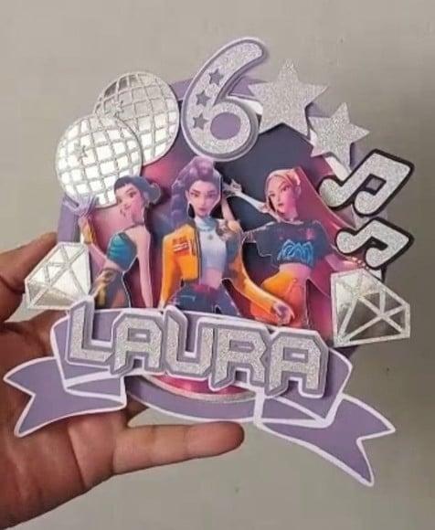 Arquivo de Corte Topo de Bolo Guerreiras do K-pop 06