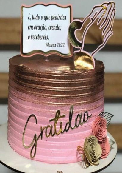 Arquivo de Corte Topo de Bolo Biblia Gratidao