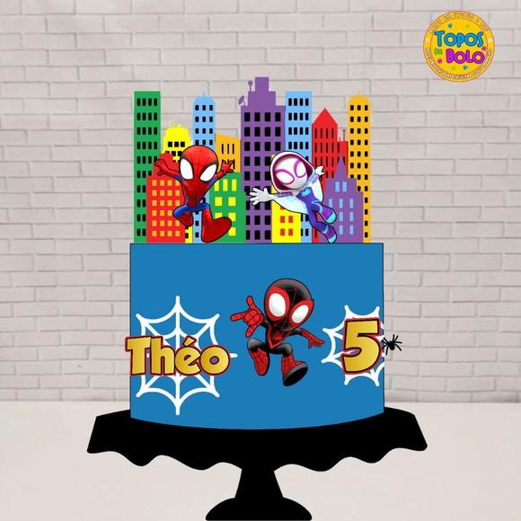 Arquivo de Corte Topo de Bolo Spidey e Amigos