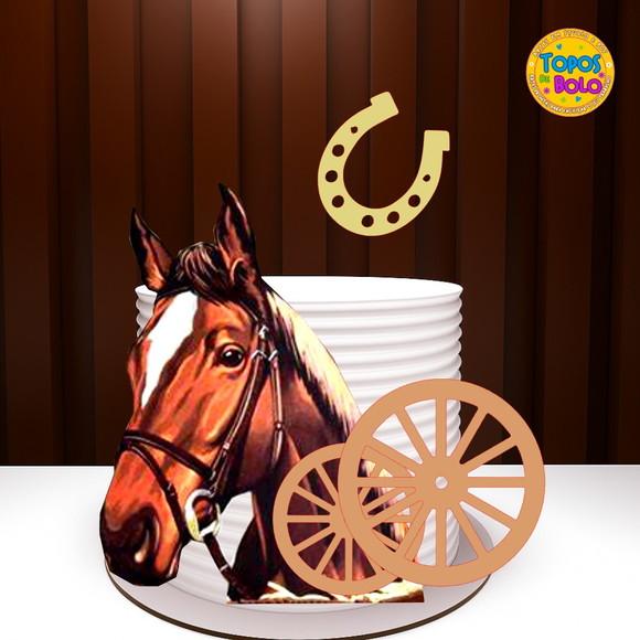Arquivo de Corte Topo de Bolo Cavalo Haras