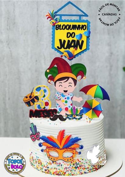 Arquivo de Corte Topo de Bolo Bloquinho Carnaval