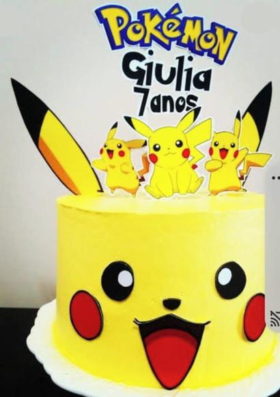 Arquivo de Corte Topo de Bolo Pikachu Rosto