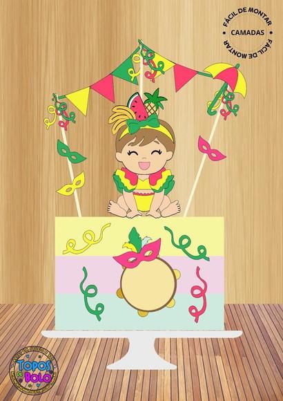 Arquivo de Corte Topo de Bolo Carmen Miranda Baby