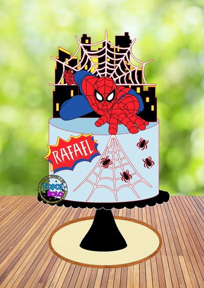 Topo de Bolo Homem Aranha- Arquivo Digital