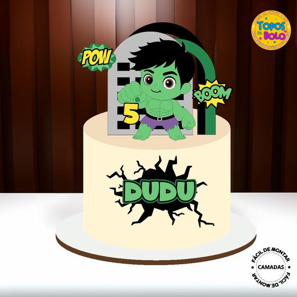 Arquivo de Corte Topo de Bolo Hulk Baby