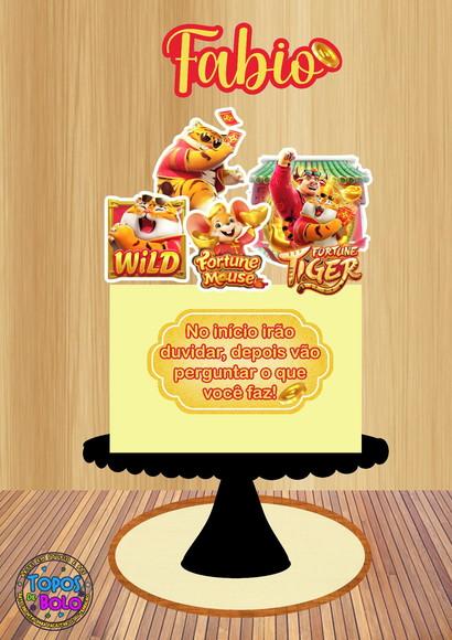 Arquivo de Corte Topo de Bolo Fortune Tiger