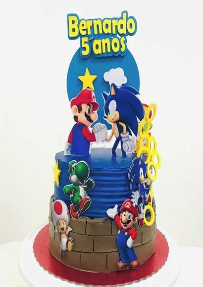 Arquivo de Corte Topo de Bolo Mario e Sonic