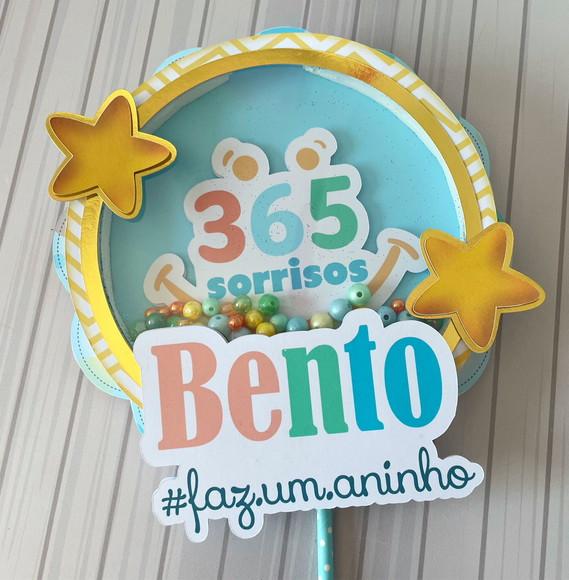 Arquivo de Corte Topo de Bolo 365 Sorrisos Acetato