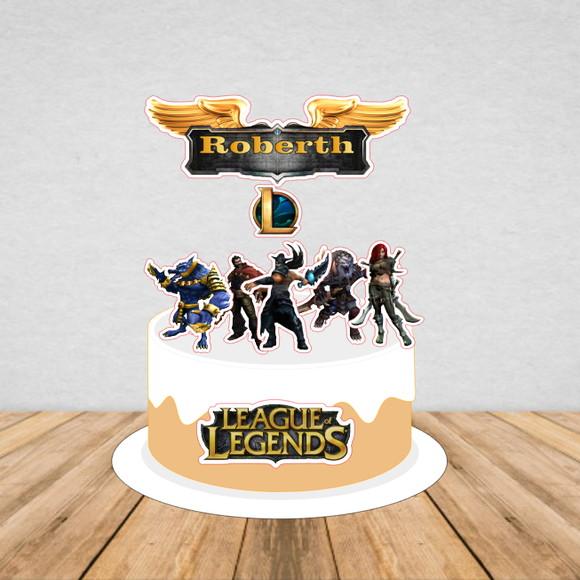 Topo de Bolo League Of Legends - Arquivo Digital