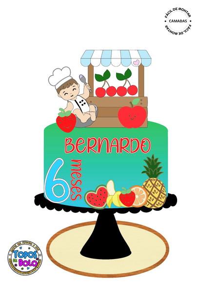 Arquivo de Corte Topo de Bolo Frutas Pomar